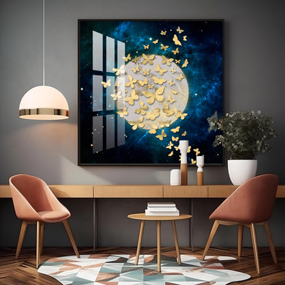 The Golden Array Premium Acrylic Square Wall Art