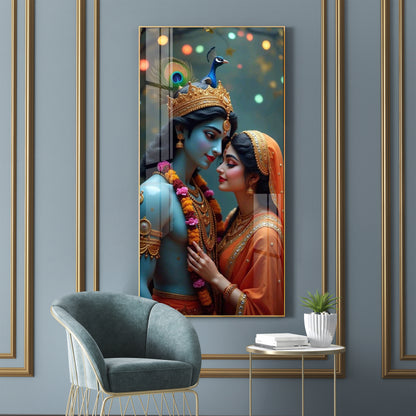 Radha Krishna Togetherness Premium Acrylic Wall Art