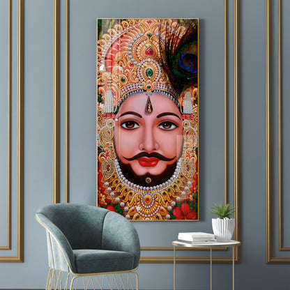 Shyam Baba Premium Acrylic Vertical Wall Art