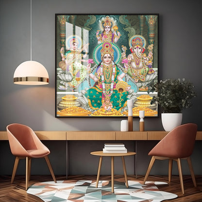 Divine Essence Of Supreme Deities Premium Acrylic Square Wall Art