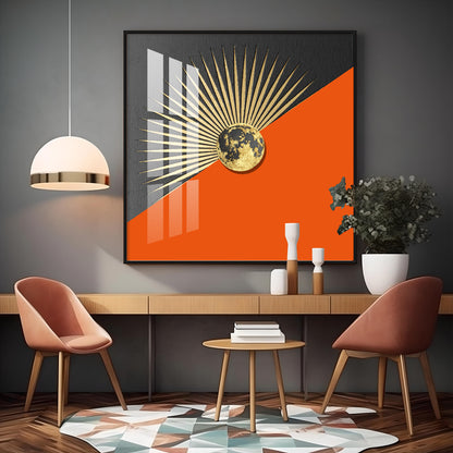 Symbolic Rays Premium Acrylic Square Wall Art