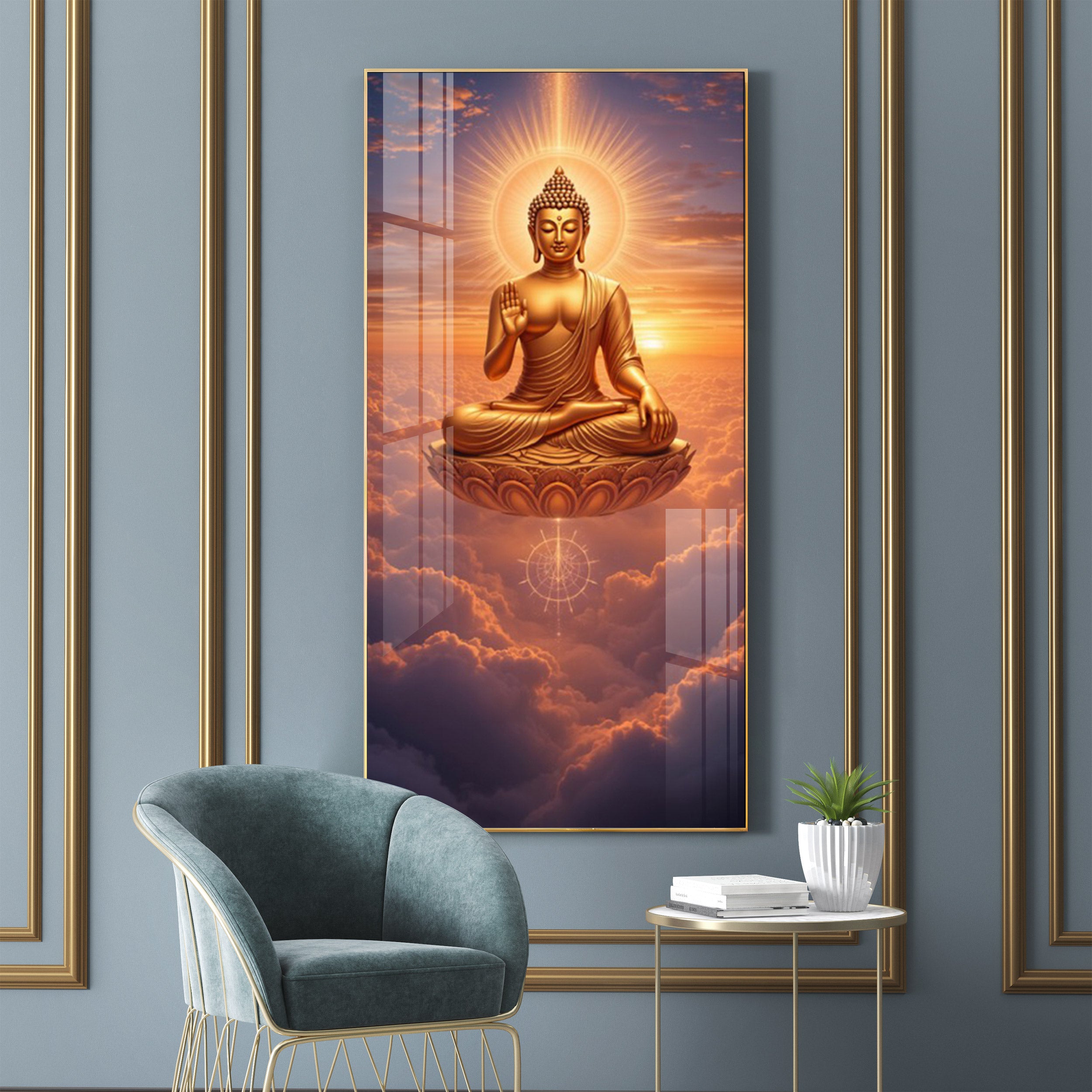 The Cloud Buddha Premium Acrylic Vertical Wall Art