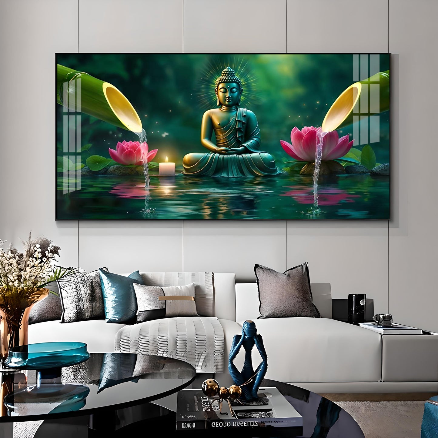 Deep Meditating Buddha Premium Acrylic Horizontal Wall Art