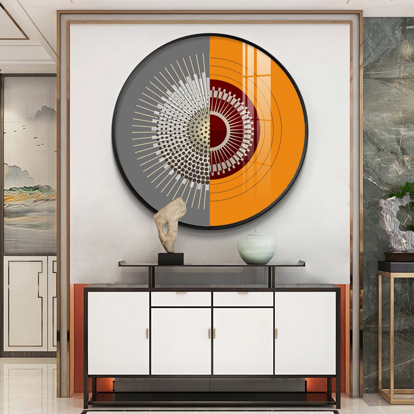 Artful Aura Premium Acrylic Round Wall Art