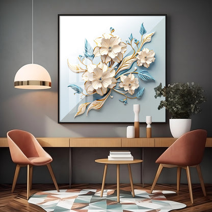 Floral Premium Acrylic Square Wall Art