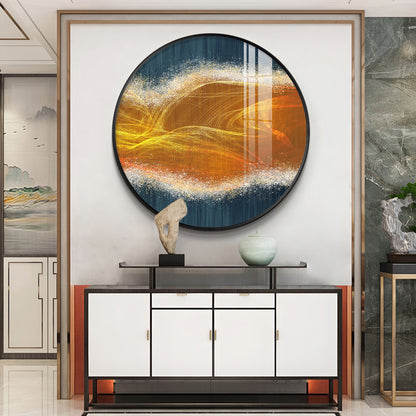 Waveform Whirl Premium Acrylic Round Wall Art