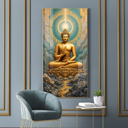 Buddha Bliss Premium Acrylic Vertical Wall Art