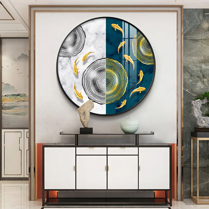 Goldfish Dreamscape Premium Acrylic Round Wall Art