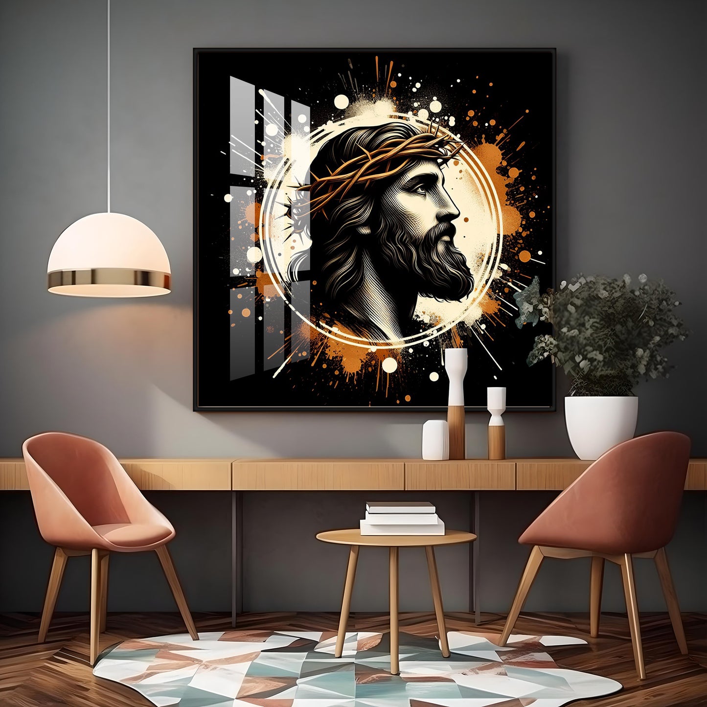 Jesus Premium Acrylic Square Wall Art