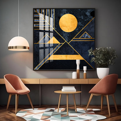 Moon & Mountains Premium Acrylic Square Wall Art