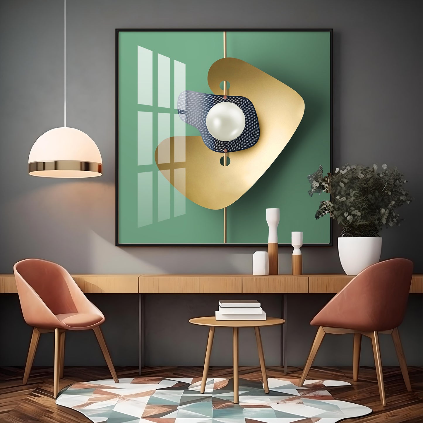 Modern Aesthetics Abstract Premium Acrylic Square Wall Art