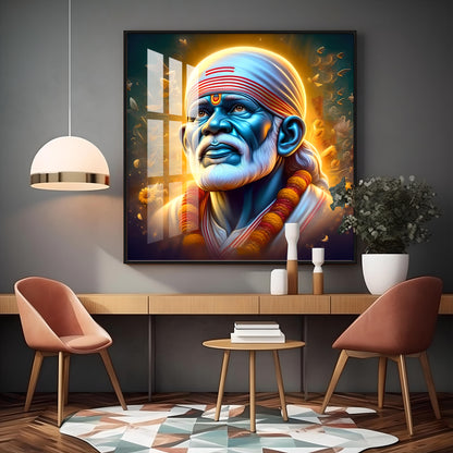 Shirdi Sai Baba Premium Acrylic Square Wall Art