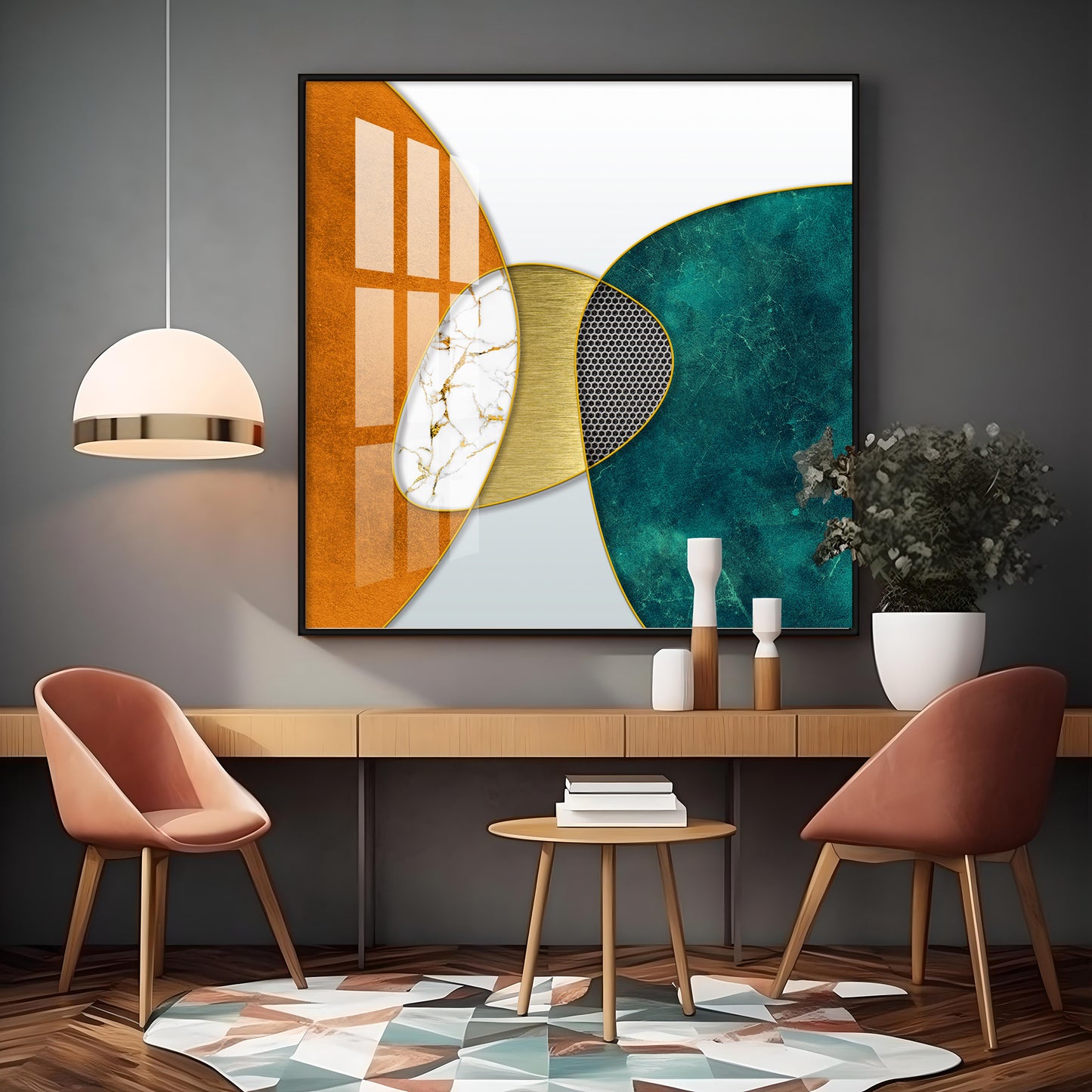 Abstract Three-Dimensional Premium Acrylic Square Wall Art