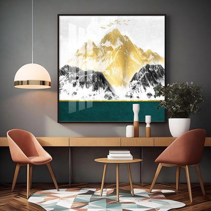 The Emerald Peak Acrylic Square Wall Art