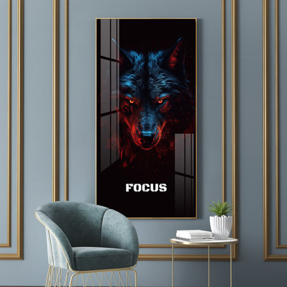 Alpha Wolf Premium Acrylic Vertical Wall Art