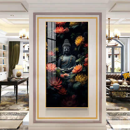 Majestic Buddha Premium Acrylic Vertical Wall Art