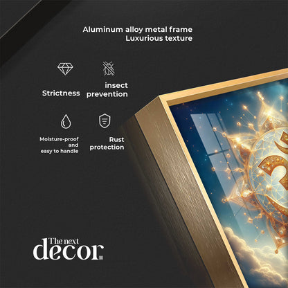 Divine Ohm Symbol Premium Acrylic Square Wall Art
