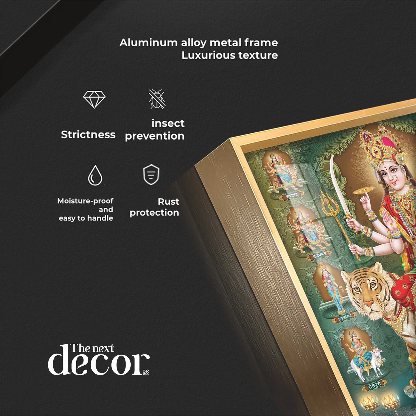 Goddess Durga Premium Acrylic Square Wall Art