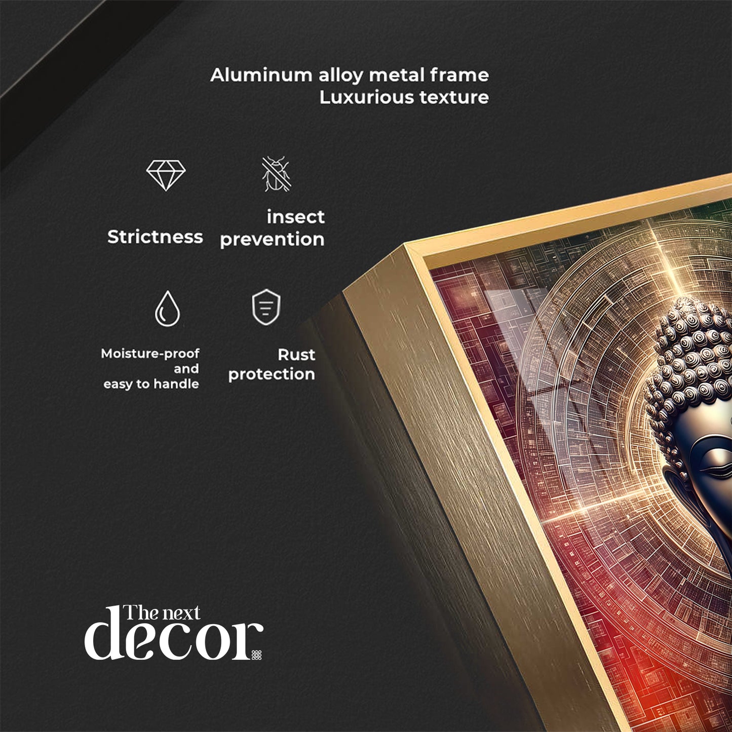 Divine and Peaceful Buddha Premium Acrylic Square Wall Art