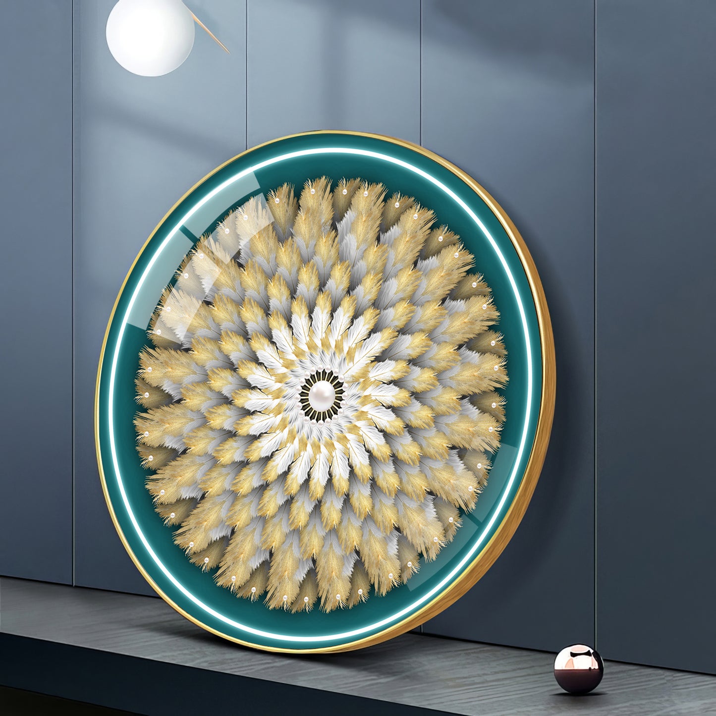 Majestic Whirl Premium Acrylic Round Wall Art