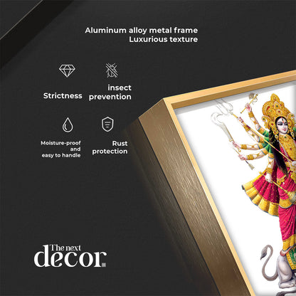 Mahishasuramardini Grace Premium Acrylic Square Wall Art