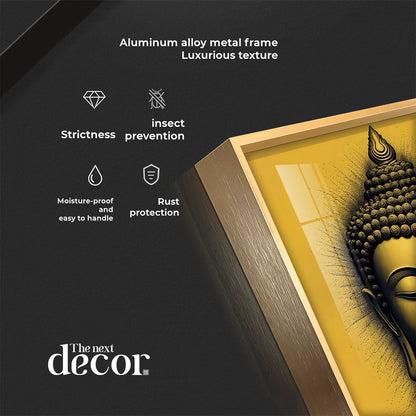 Lord Buddha Blessing Premium Acrylic Square Wall Art