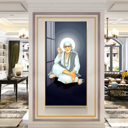 Om Sai Premium Acrylic Vertical Wall Art