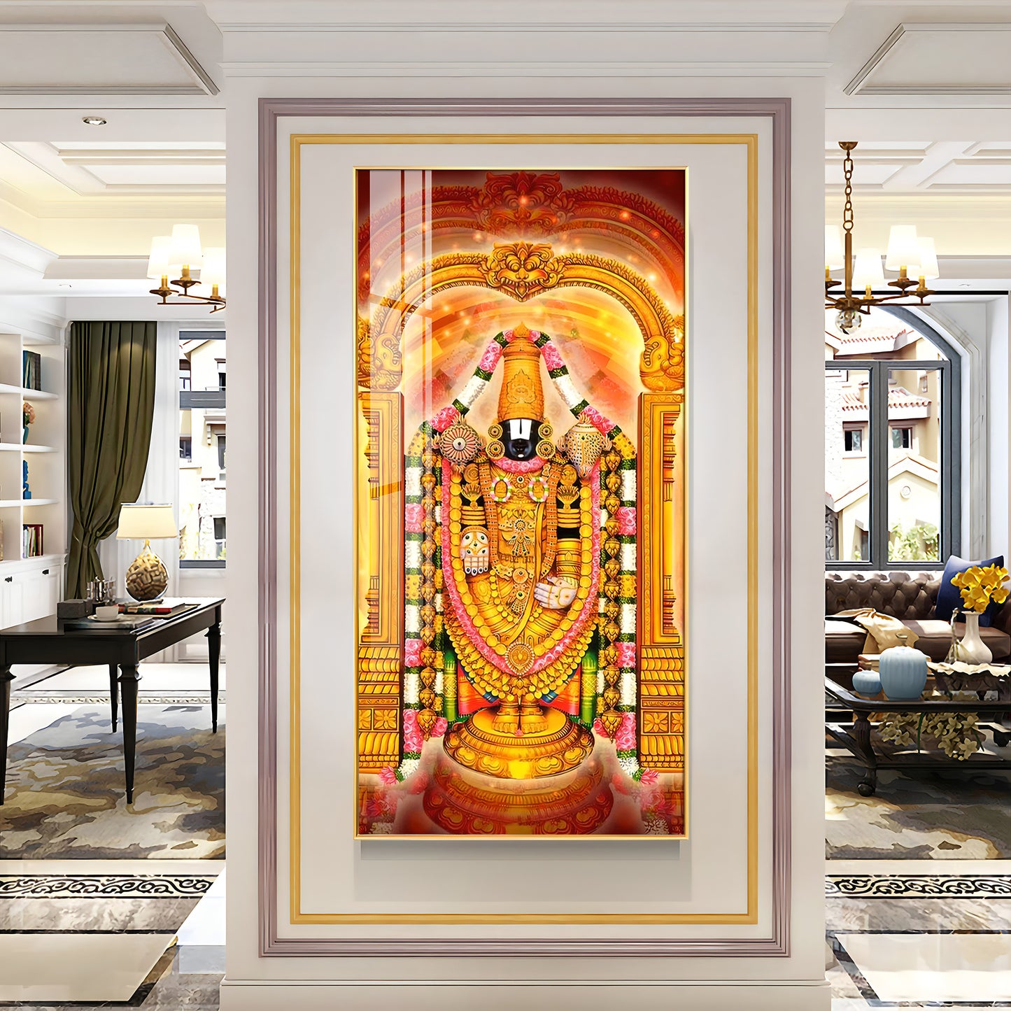 Shree Tirumala Deva Premium Acrylic Vertical Wall Art