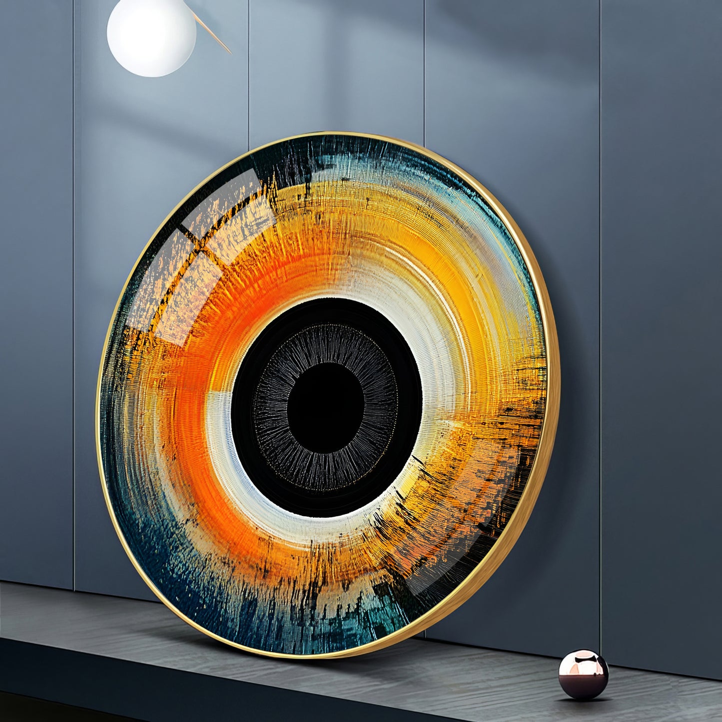 Visionary Gaze Premium Acrylic Round Wall Art