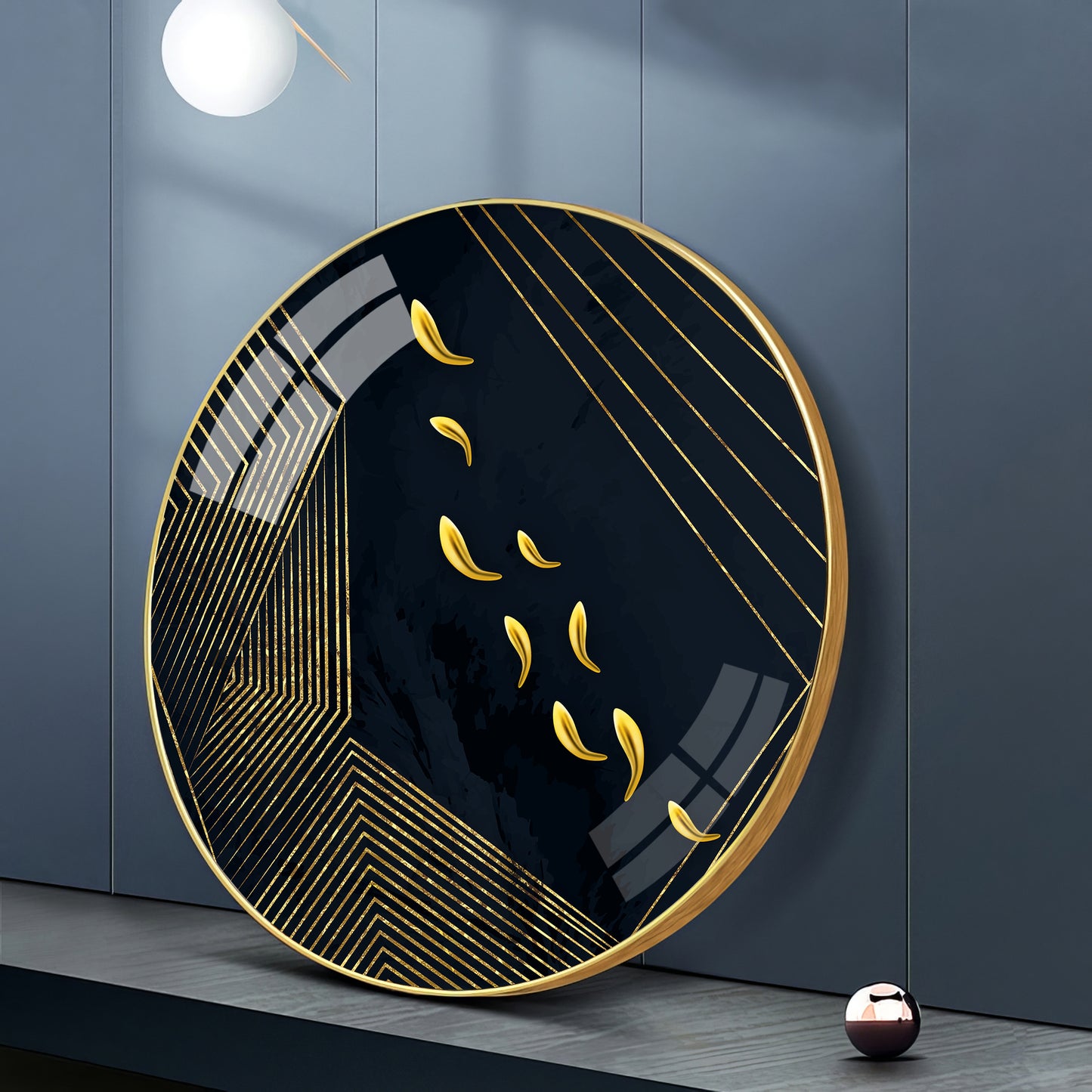 Golden Artwork Premium Acrylic Round Wall Art