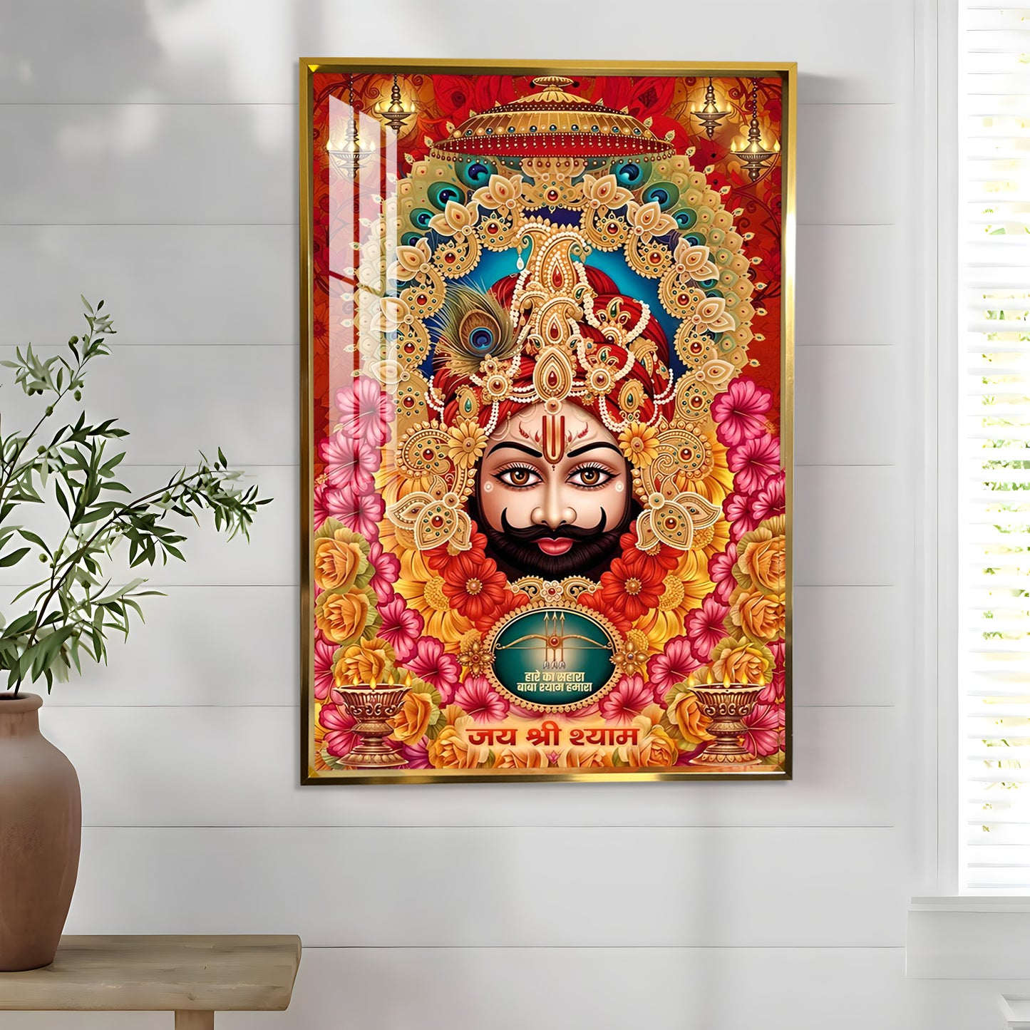 Shree Lakhdatar Premium Acrylic Vertical Wall Art