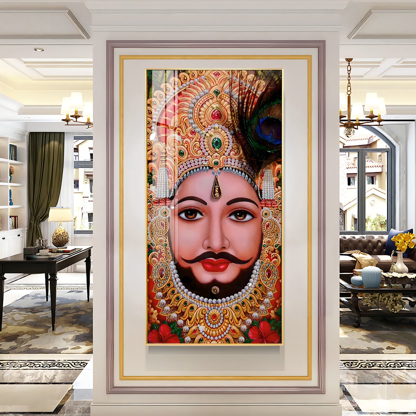 Shyam Baba Premium Acrylic Vertical Wall Art