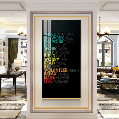 Think Positively Premium Acrylic Vertical Wall Art