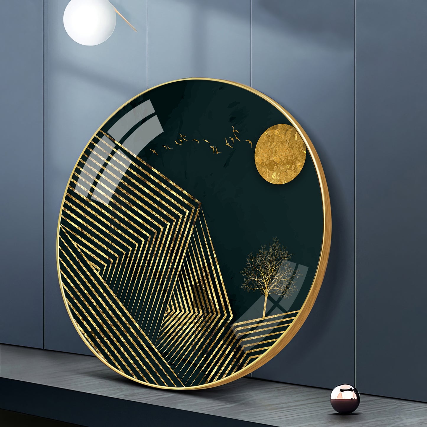 Obsidian Luxe Premium Acrylic Round Wall Art