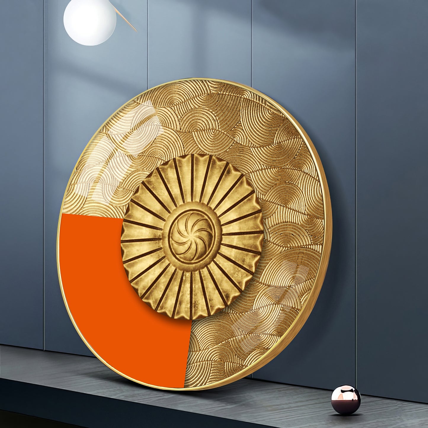 Luminous Dawn Premium Acrylic Round Wall Art