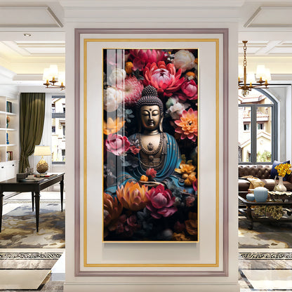 Meditating Buddha Premium Acrylic Vertical Wall Art