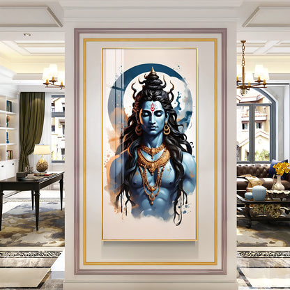 Bholenath Premium Acrylic Vertical Wall Art