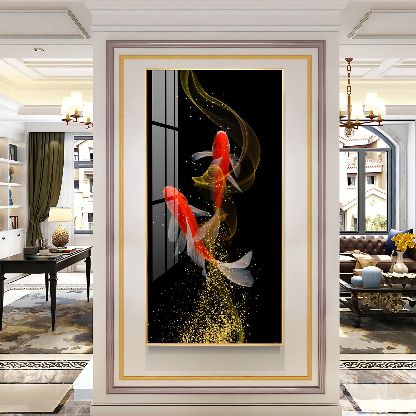 Rare Lucky Fish Premium Acrylic Vertical Wall Art