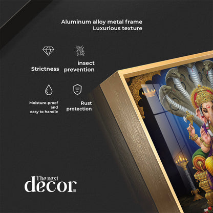 Jai Ganesha Ji Premium Acrylic Square Wall Art