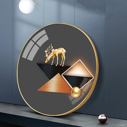 Abstract Realm Premium Acrylic Round Wall Art