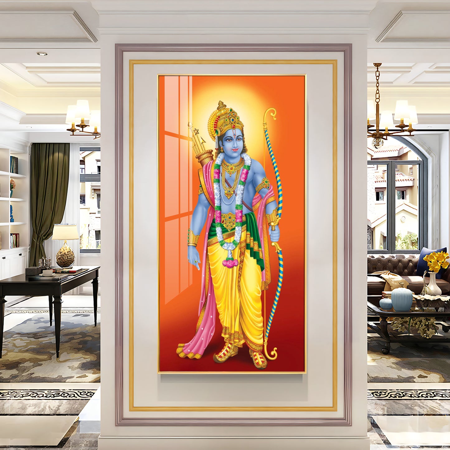 Lord Shri Ram Premium Acrylic Vertical Wall Art