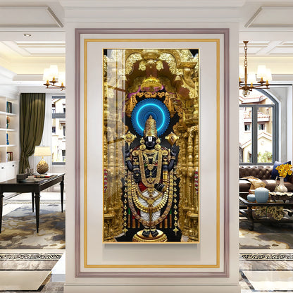 Shree Venkateswara Swamy Premium Acrylic Vertical Wall Art