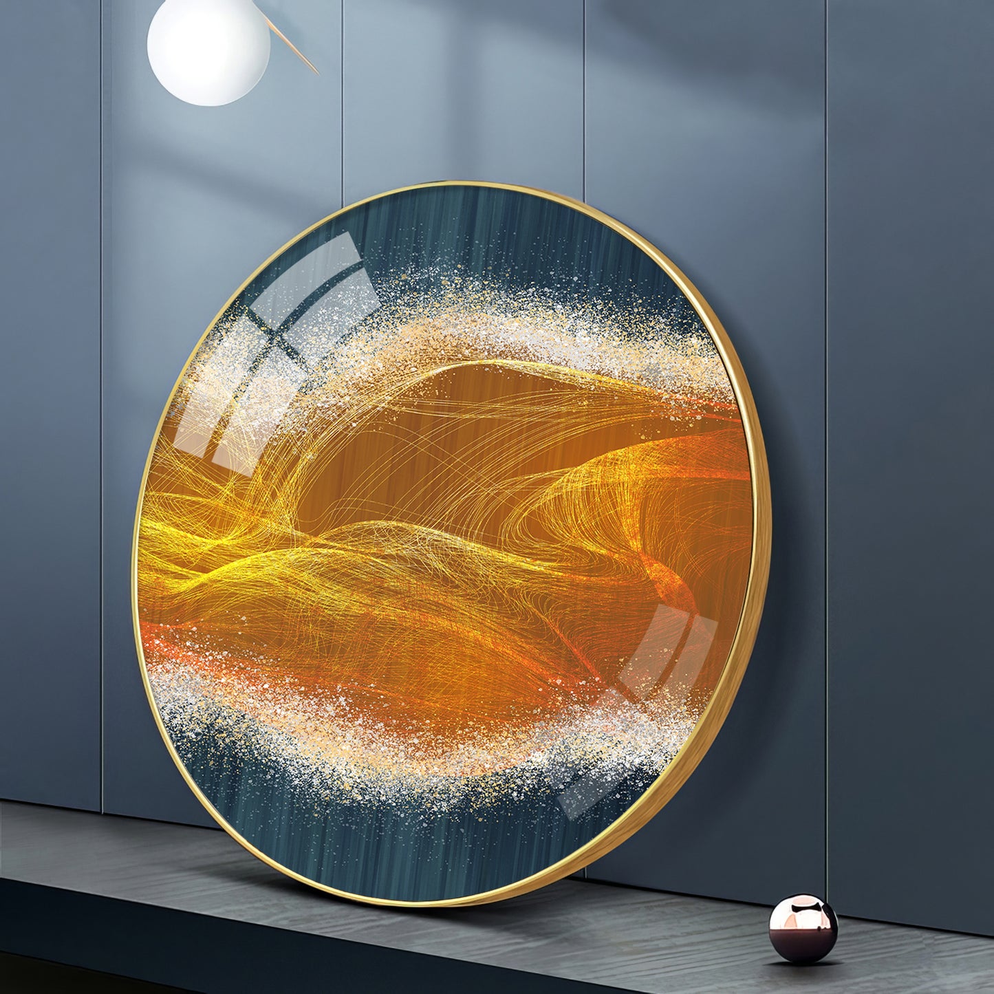 Waveform Whirl Premium Acrylic Round Wall Art