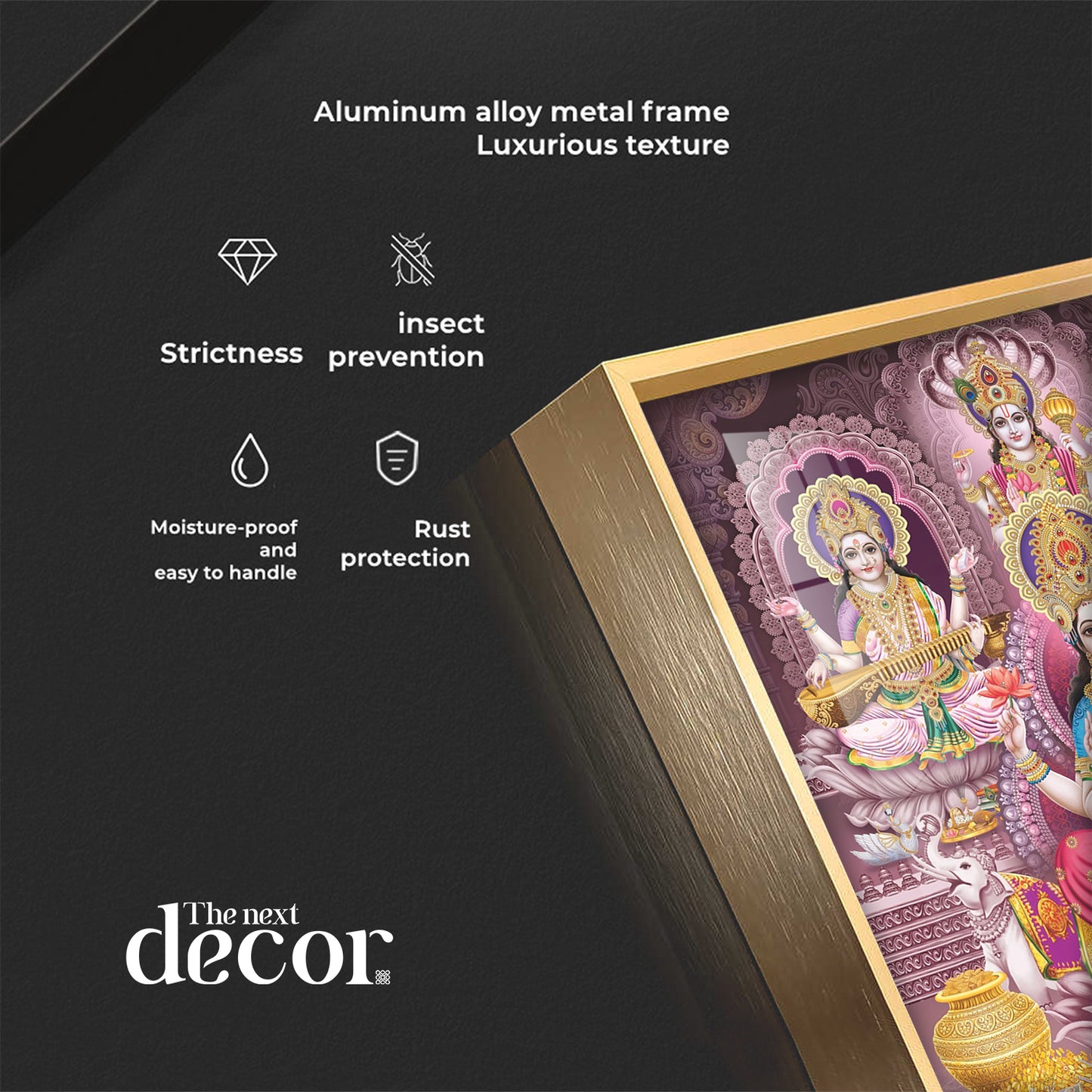 Celestial Harmony Of Deities Premium Acrylic Square Wall Art