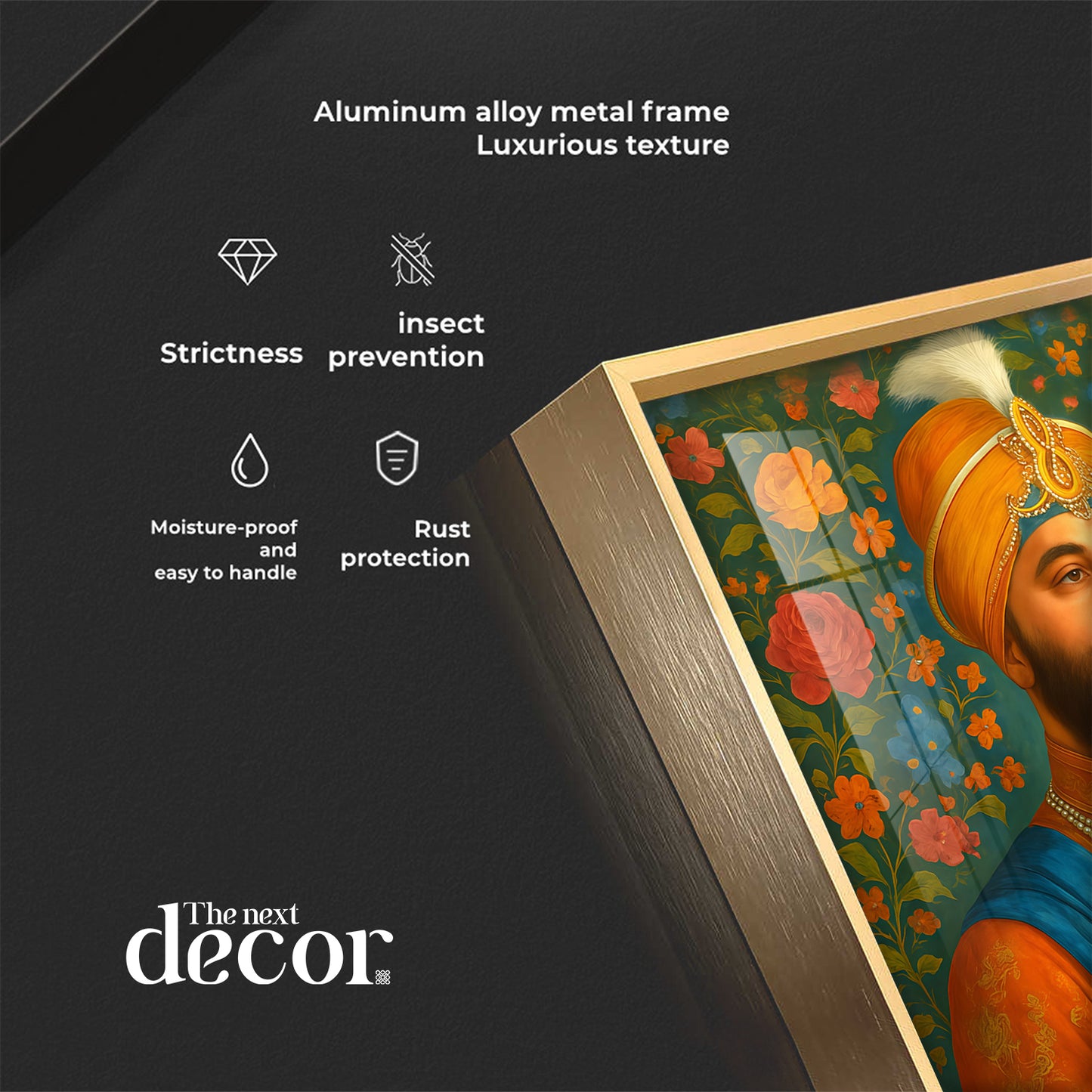 Shri Guru Gobind Singh Ji Premium Acrylic Square Wall Art