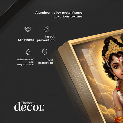 Bhagwan Murugan Blessing Premium Acrylic Square Wall Art