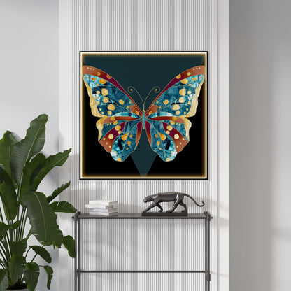 Sparkling Butterfly Luxury Crystal Square Wall Art