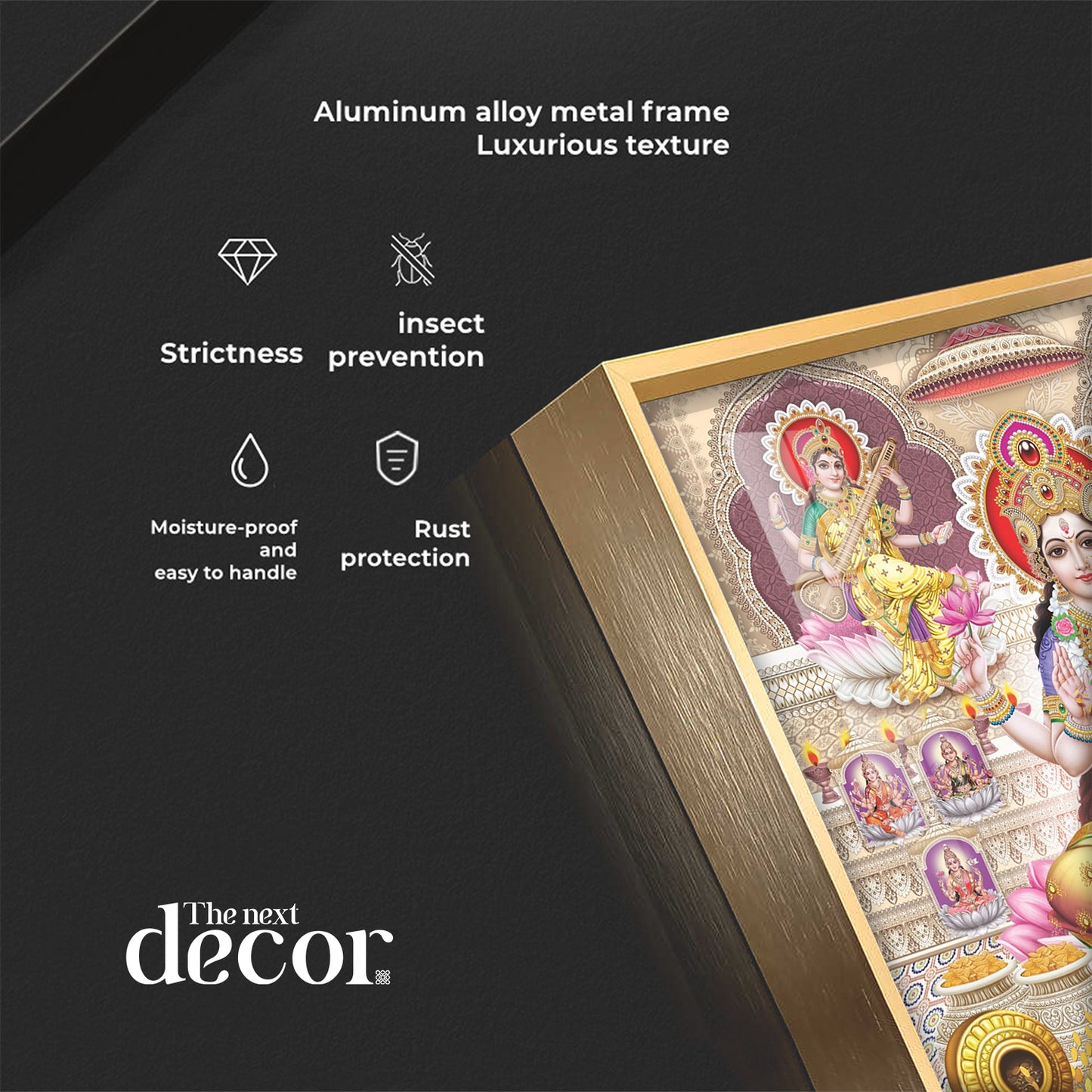 Supreme Laxmi Radiance Premium Acrylic Square Wall Art