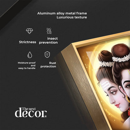 Divine Dattatreya Bhagwan Premium Acrylic Square Wall Art