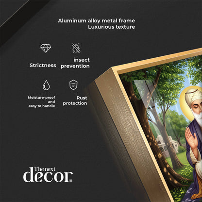 Satnam Waheguru Ji Premium Acrylic Square Wall Art